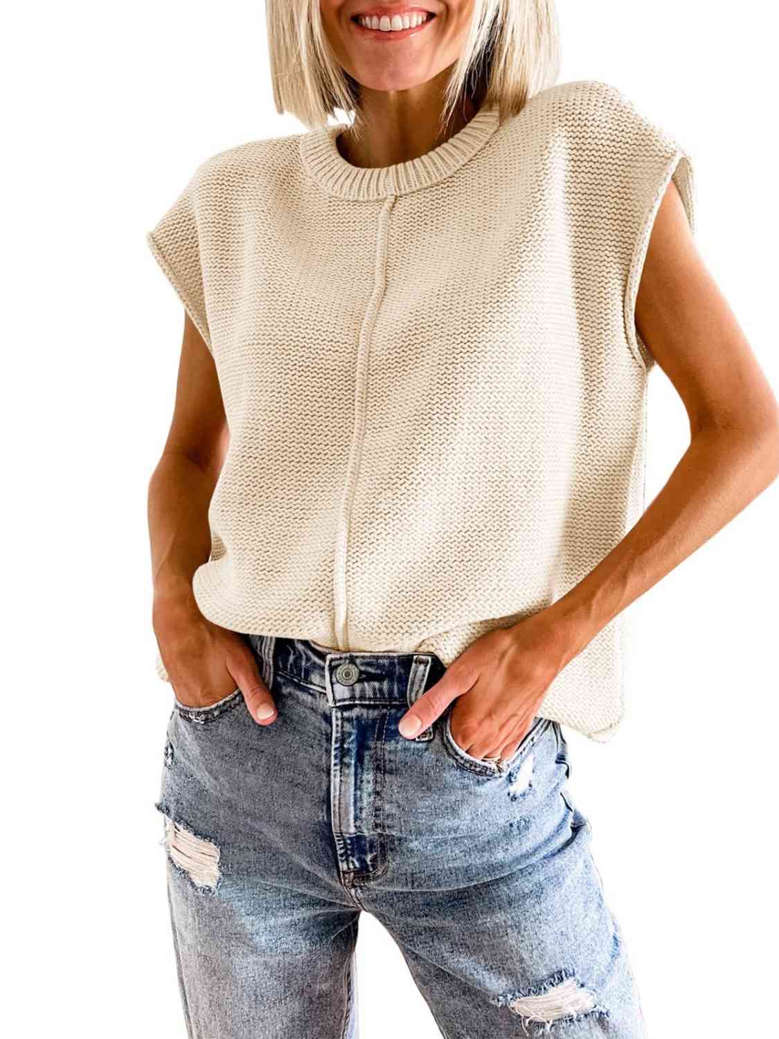 Rachel Cap Sleeve Sweater Vest