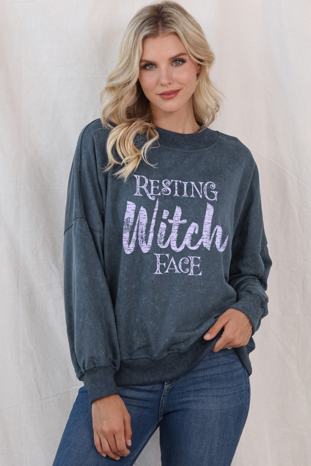 RESTING WITCH FACE Graphic Sweatshirt