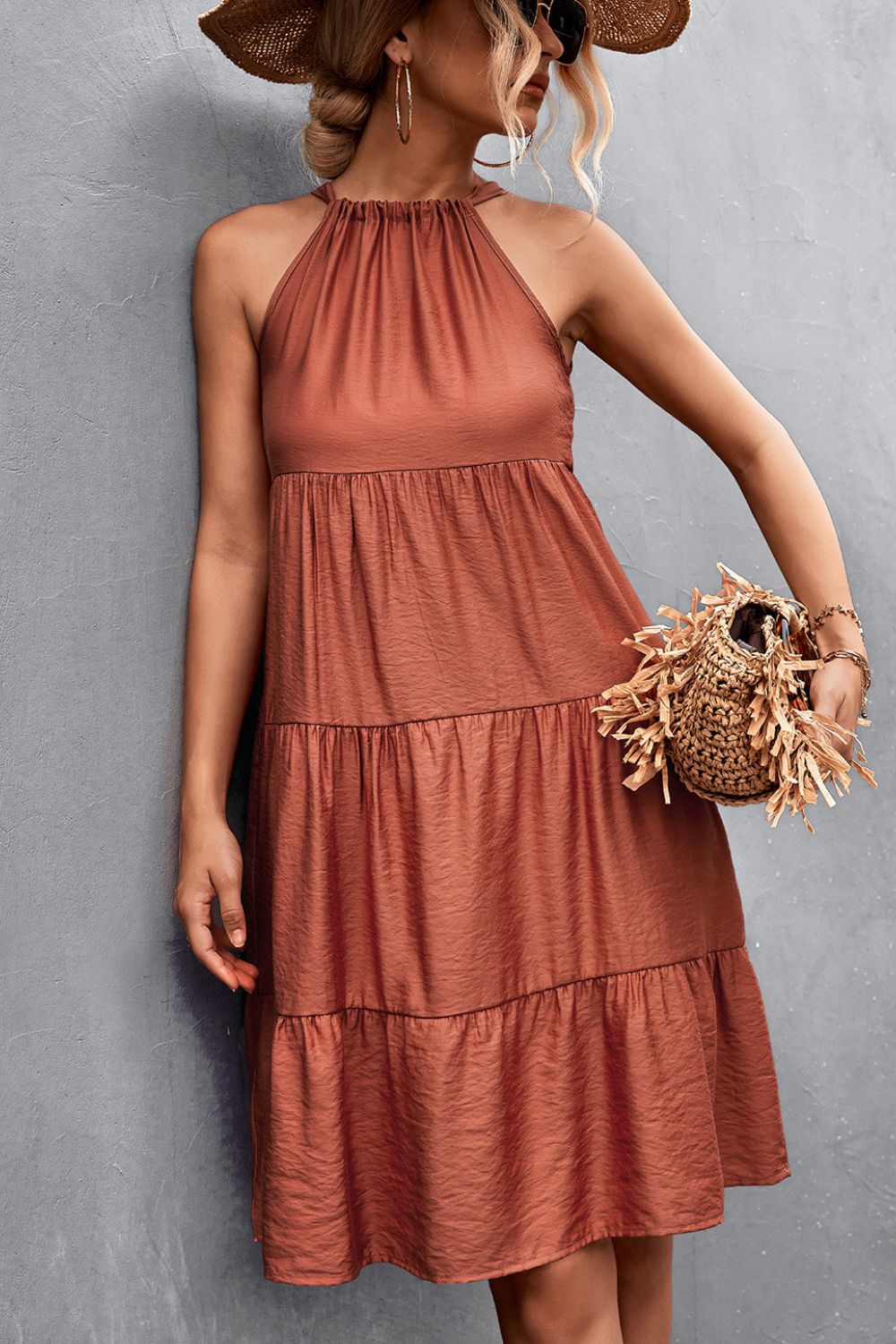 Gabriella Grecian Tiered Dress