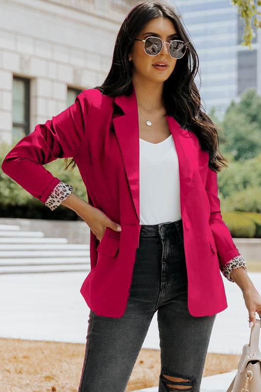 Nichole Leopard Lined Blazer