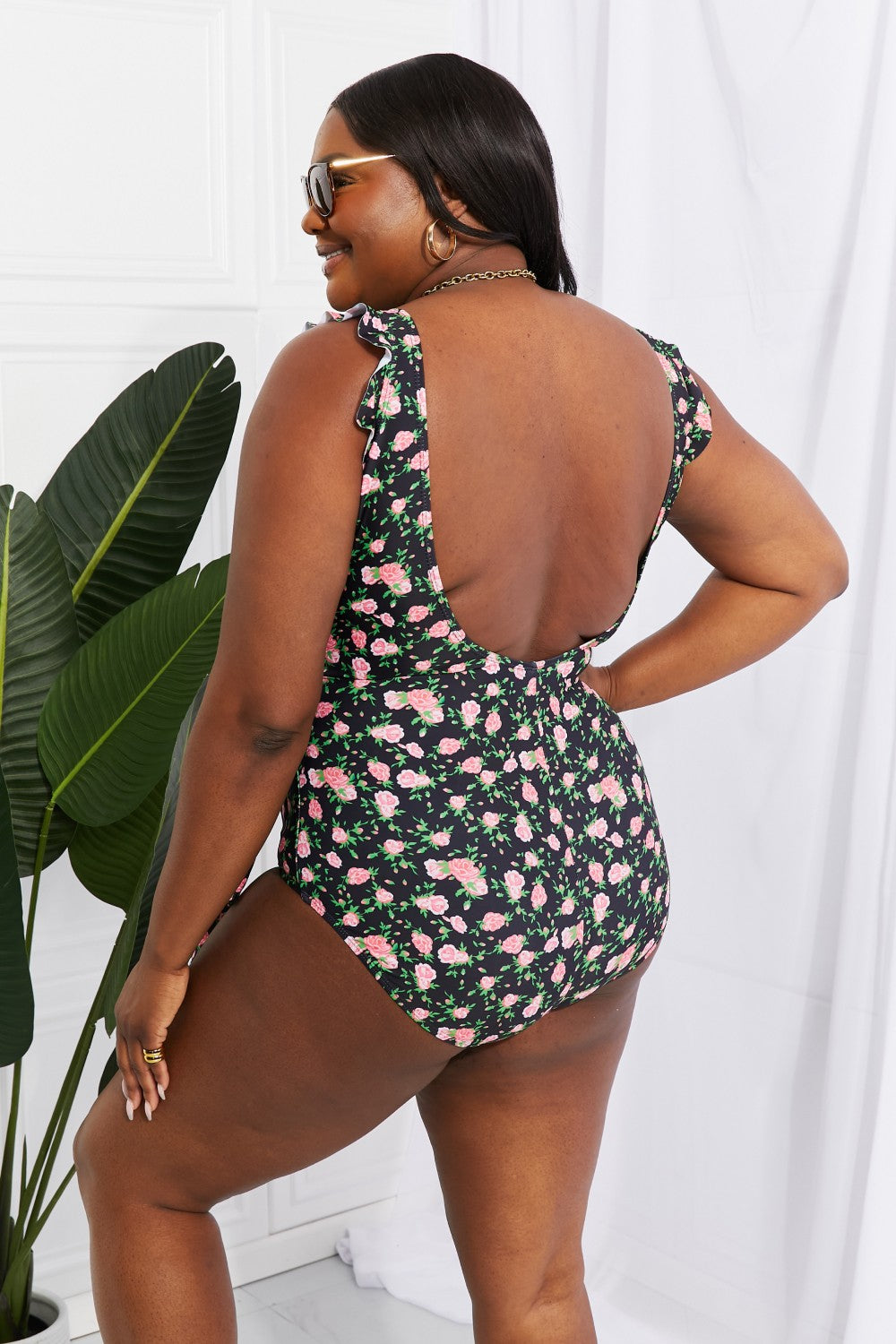 Belen Ruffle One-Piece in Floral