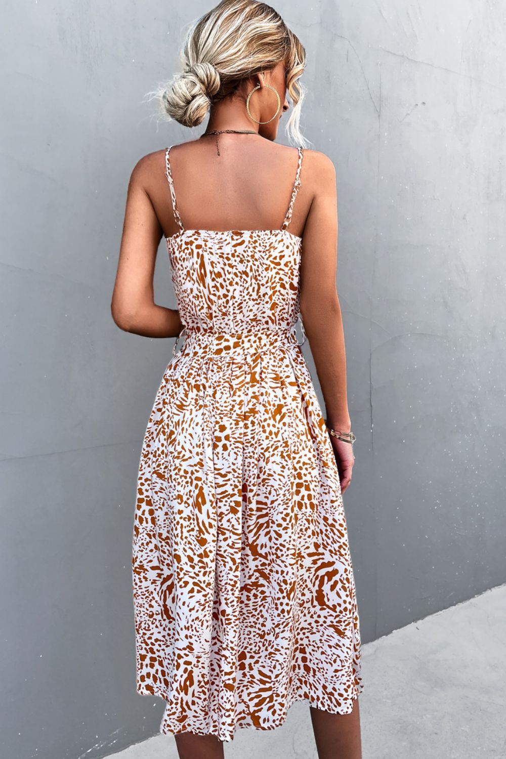 Rylie Printed Spaghetti Dress