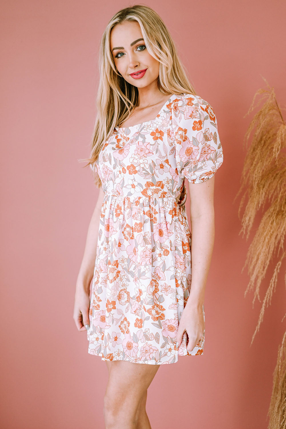 Elora Floral Puff Sleeve Dress