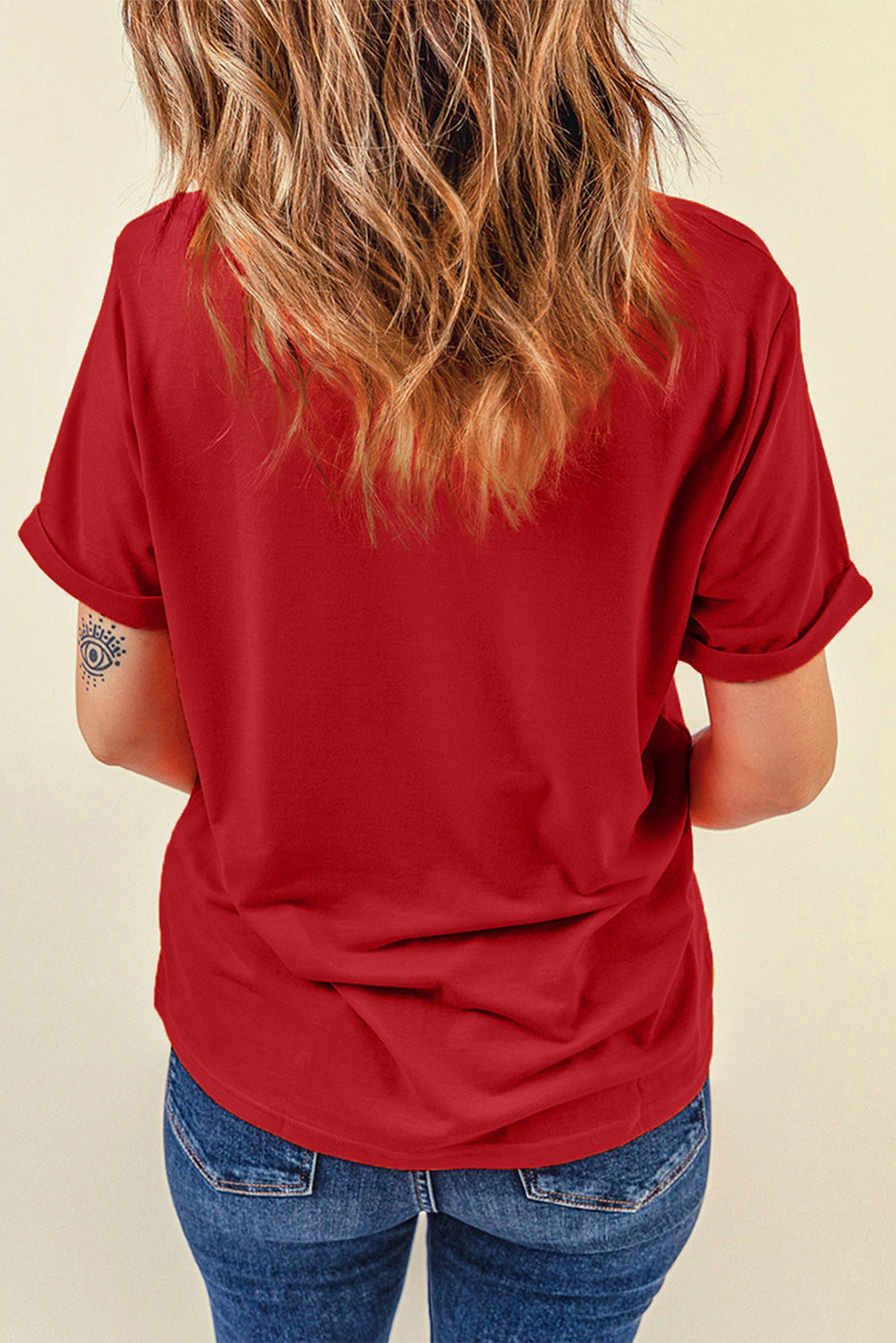 Jaylene Classic Cuffed Short Sleeve Tee