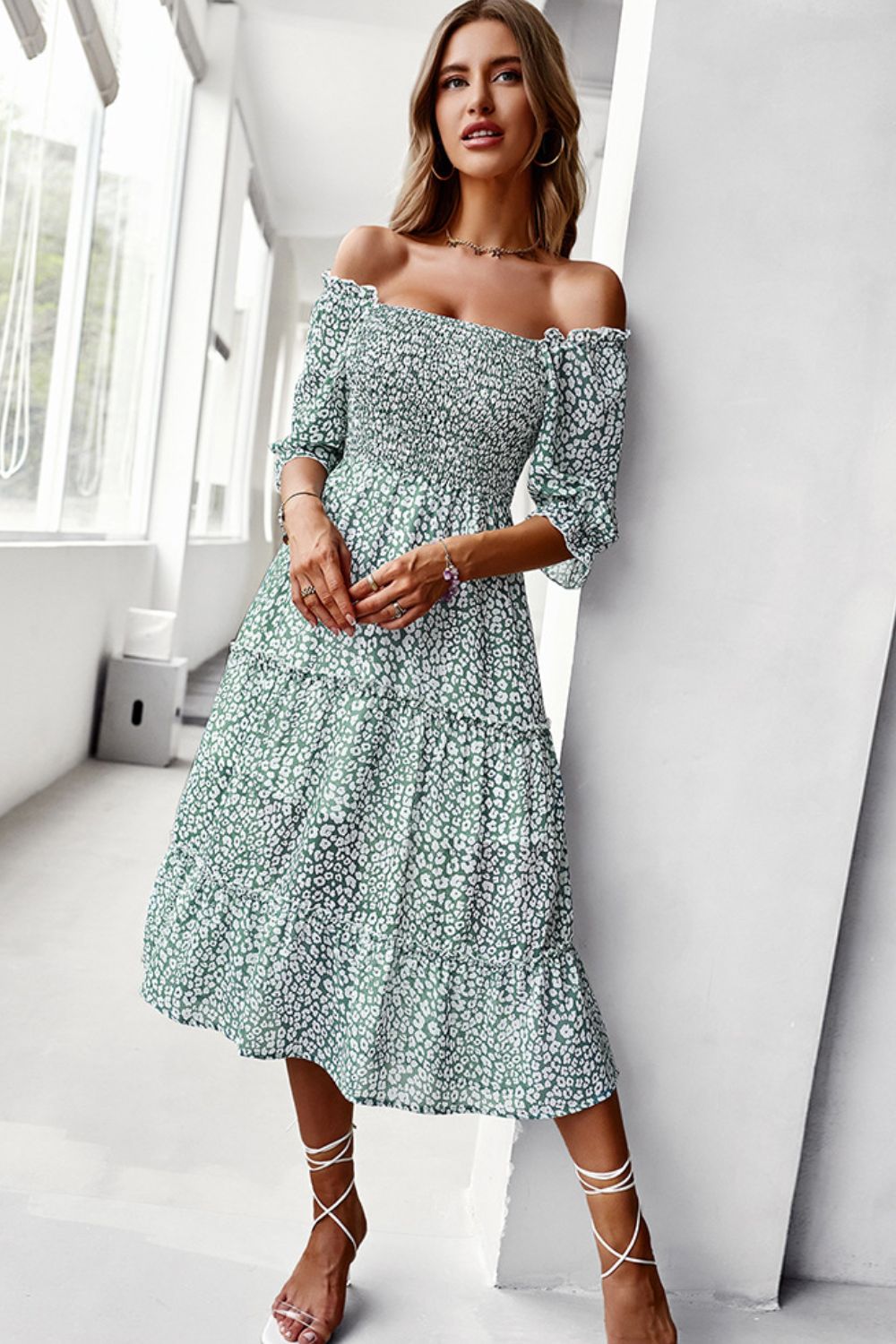 Gwen Floral Off-Shoulder Dress