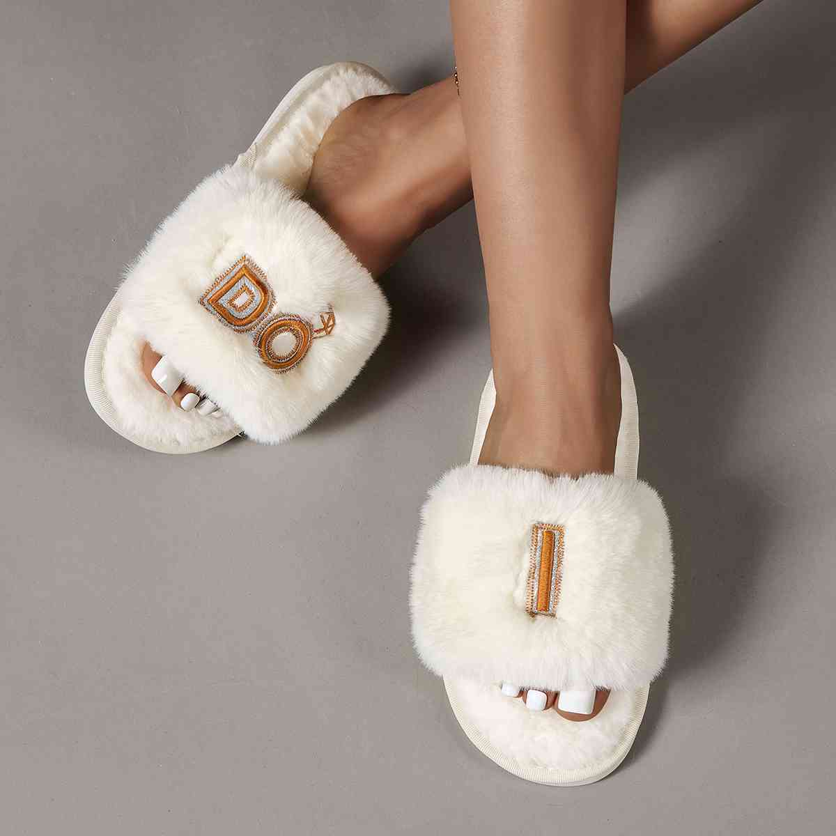 'I DO' Open Toe Slippers