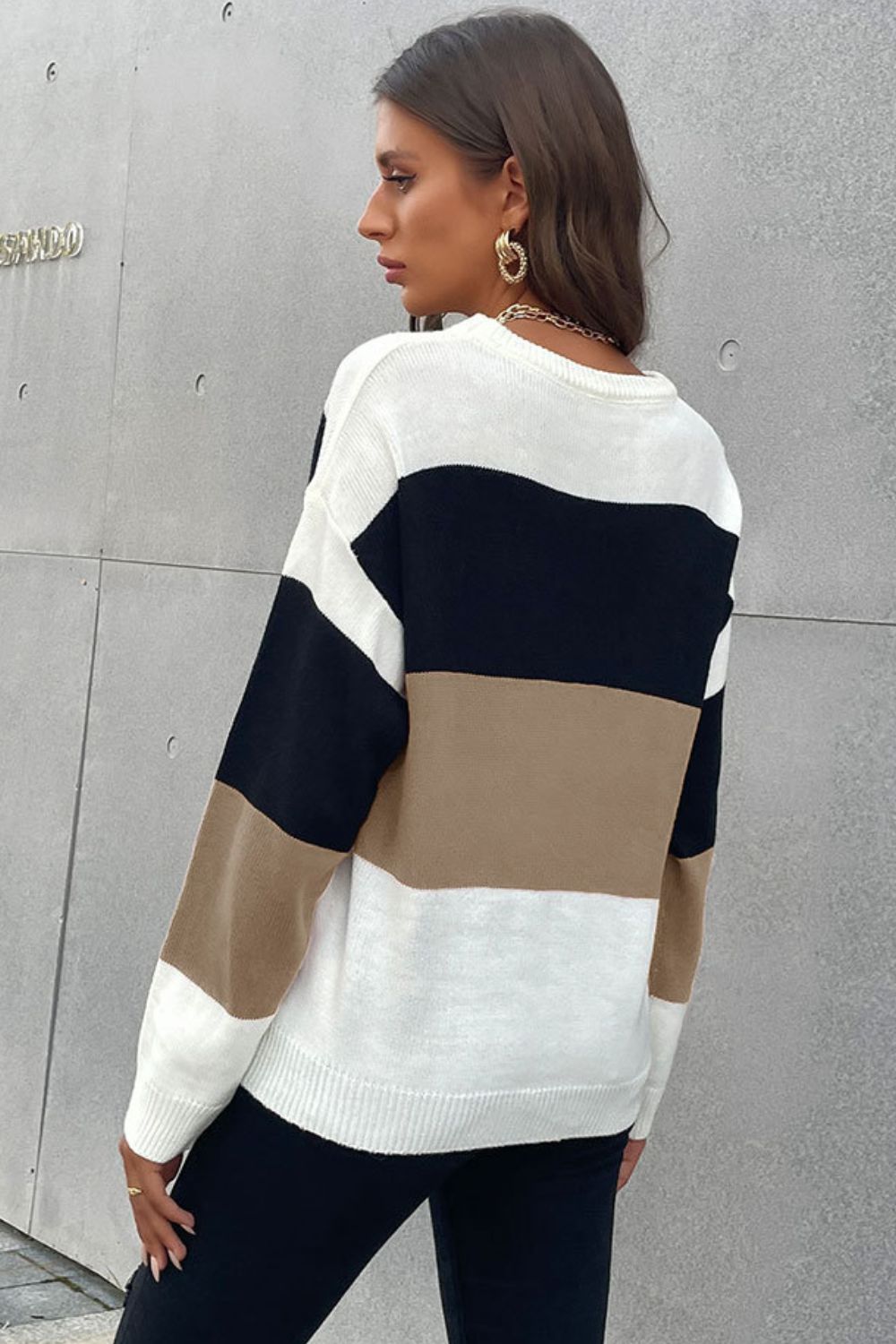 Maggie Color Block Sweater