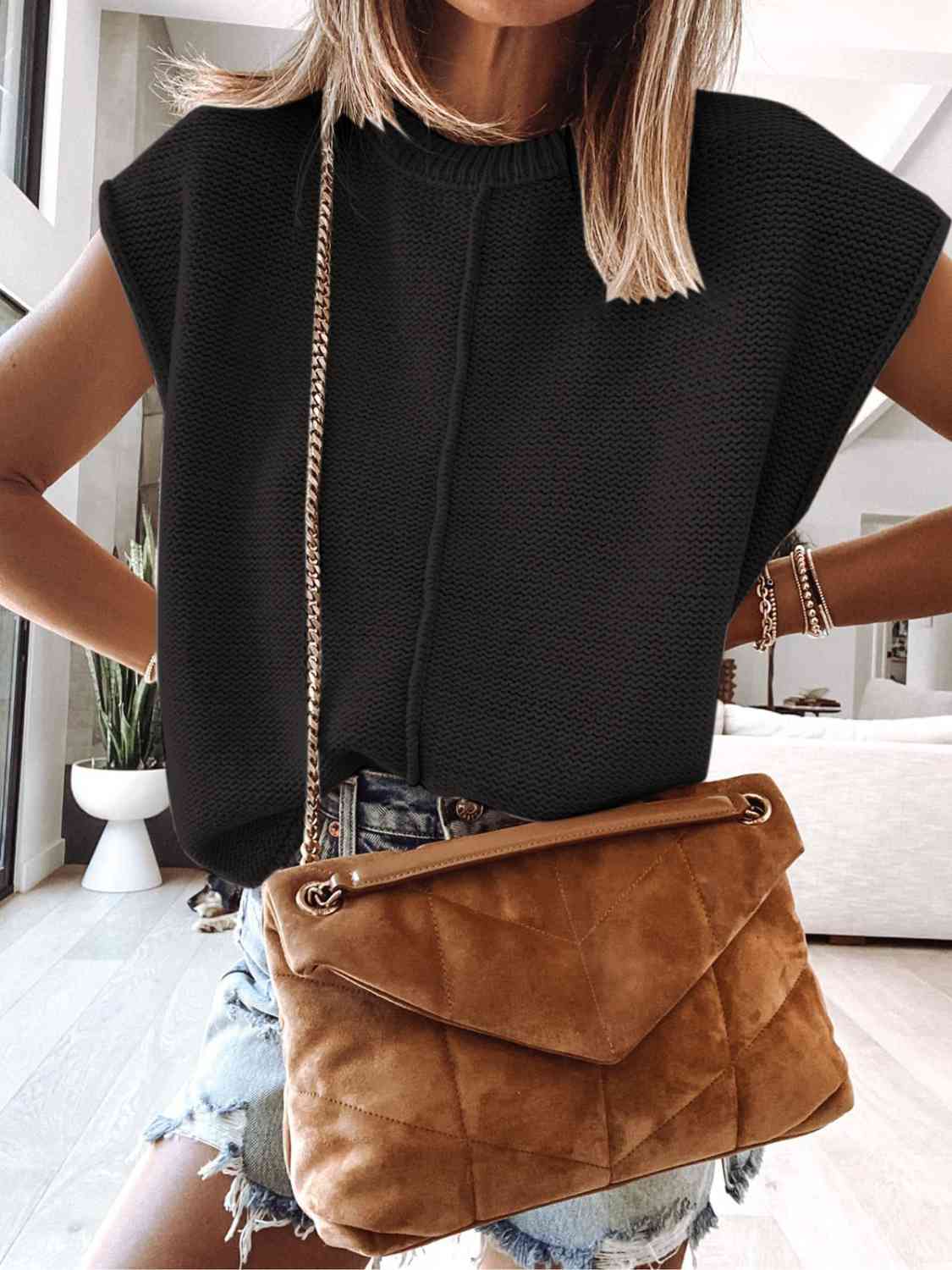 Rachel Cap Sleeve Sweater Vest